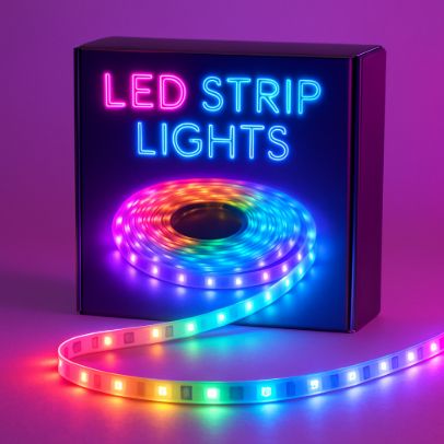 RGB LED Light Strip 5M (16ft) – 7 Colors Changing Light with Remote for Room, Gaming Setup & Home Décor (With Adapter)