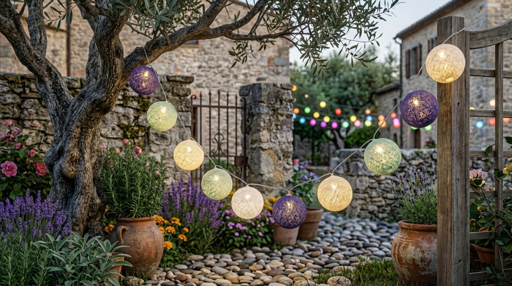 Cotton Ball LED String Lights – 1 Meter