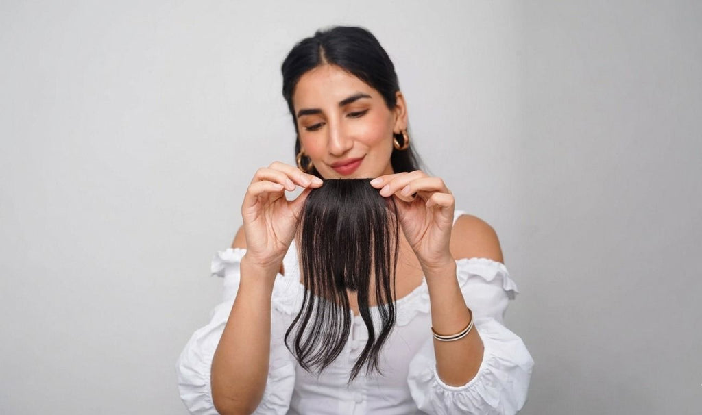 Clip In Hairline with Curtain Bangs – Natural Look, No Cut, Perfect for Summer