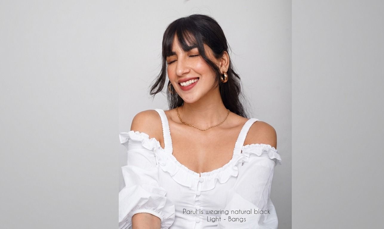Clip In Hairline with Curtain Bangs – Natural Look, No Cut, Perfect for Summer