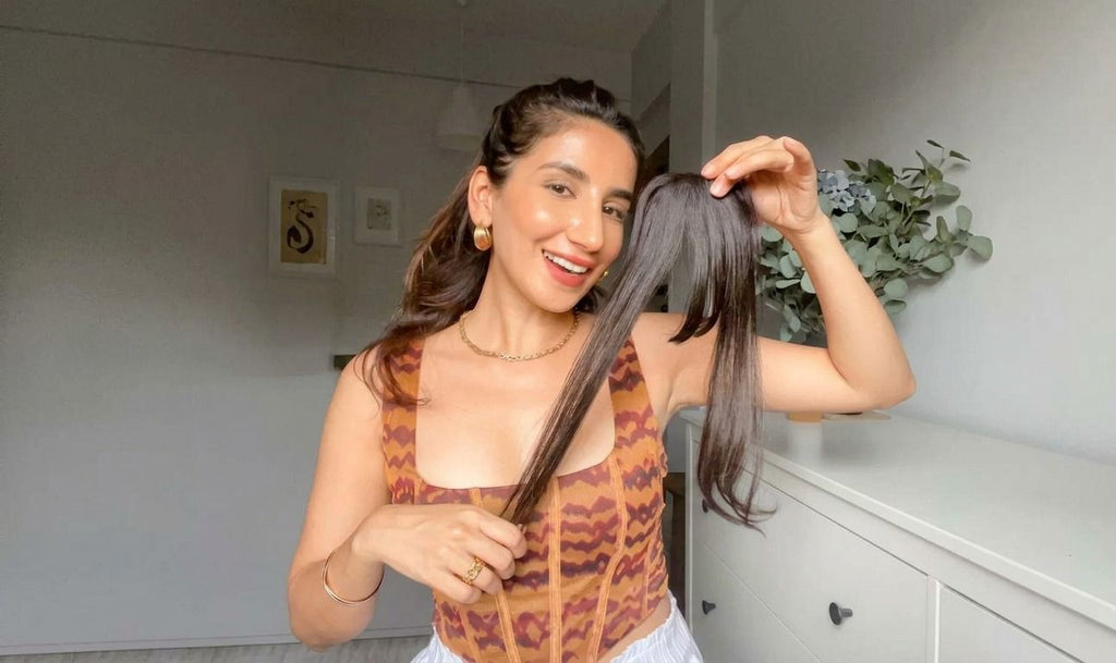 Clip In Hairline with Curtain Bangs – Natural Look, No Cut, Perfect for Summer