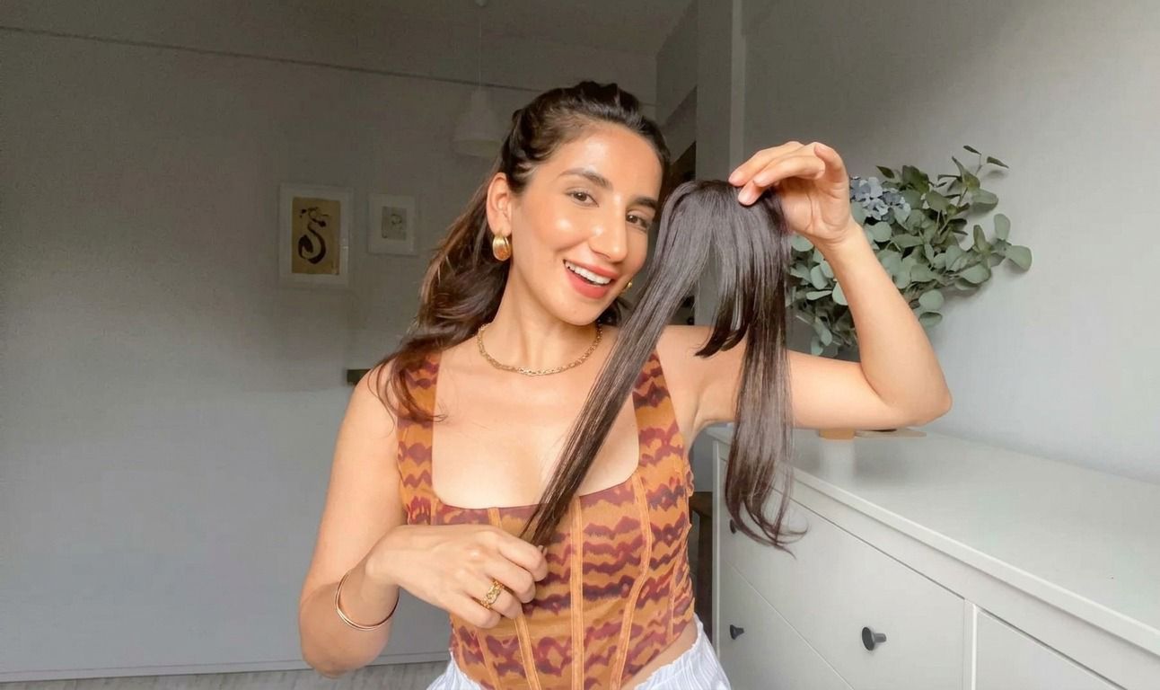 Clip In Hairline with Curtain Bangs – Natural Look, No Cut, Perfect for Summer