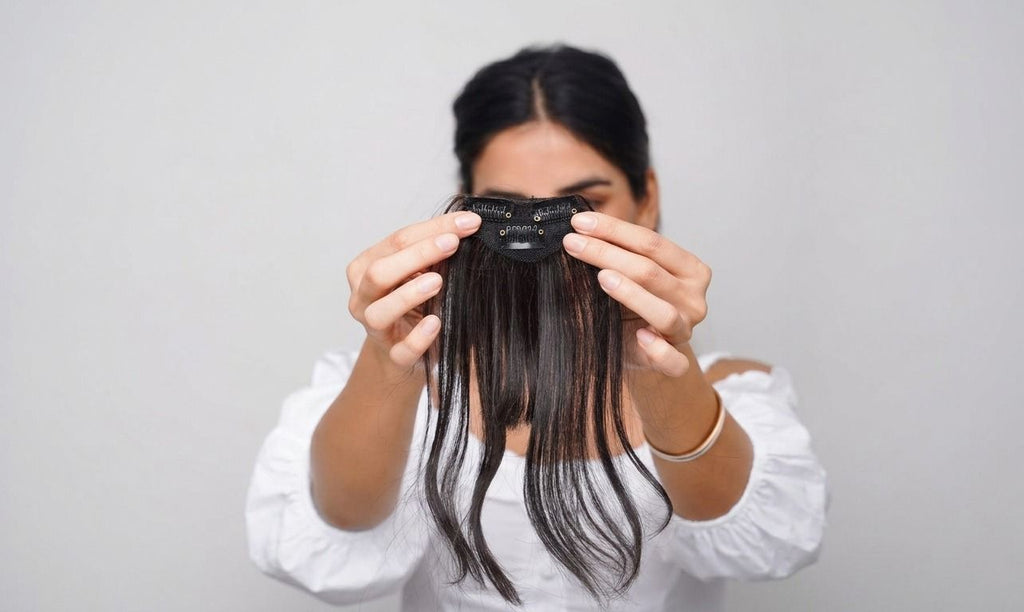 Clip In Hairline with Curtain Bangs – Natural Look, No Cut, Perfect for Summer