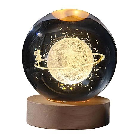 Crystal Ball Night Light – Elegant Lamp for Desk & Room Decor