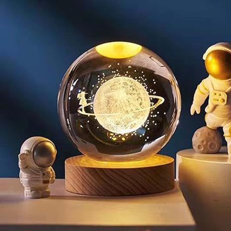 Crystal Ball Night Light – Elegant Lamp for Desk & Room Decor
