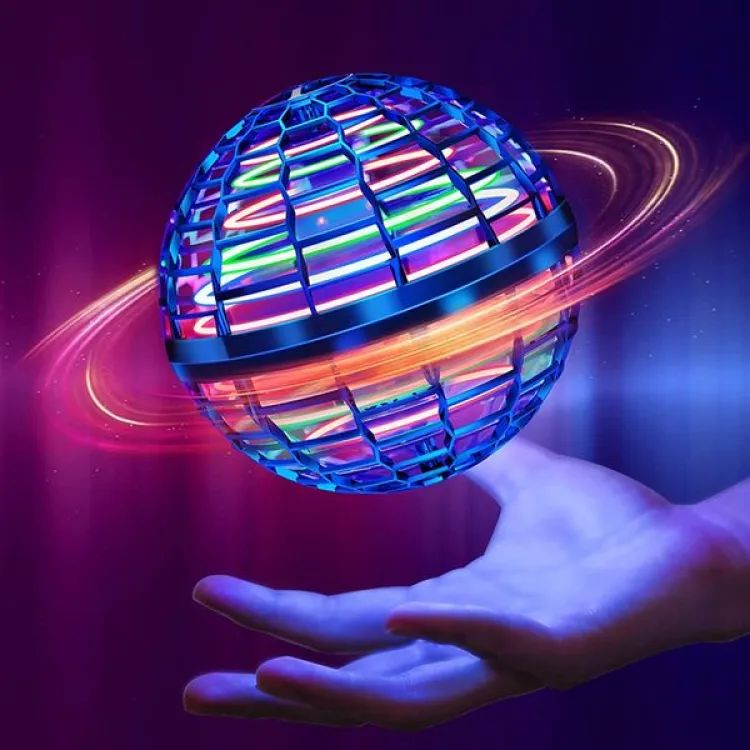 Gyrosphere Flying Spinner – Rechargeable LED Toy for Kids & Adults