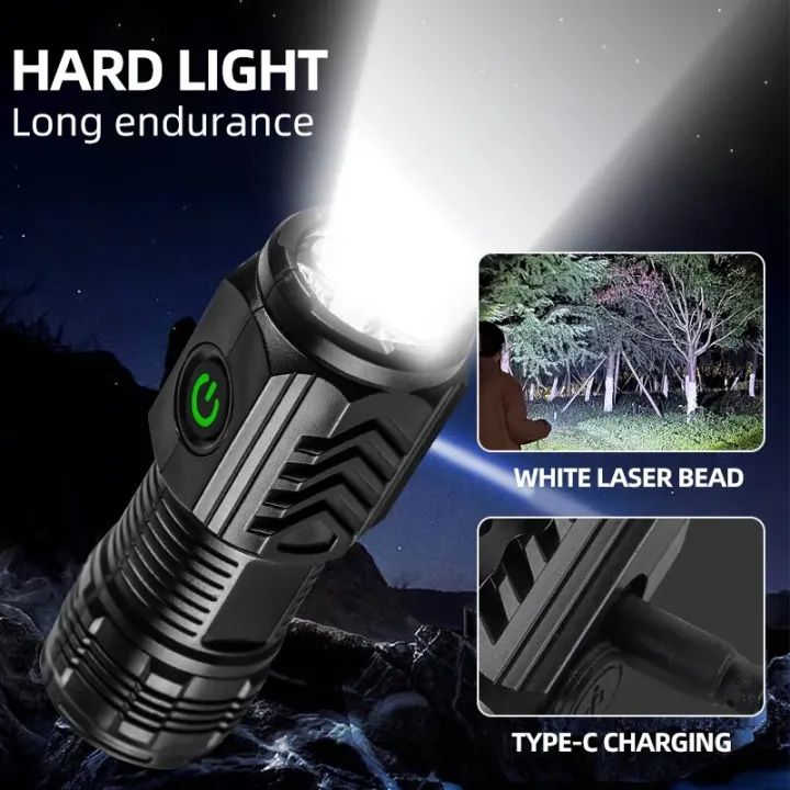 Mini Rechargeable Outdoor Flashlight – 3-Eye High Lumens LED
